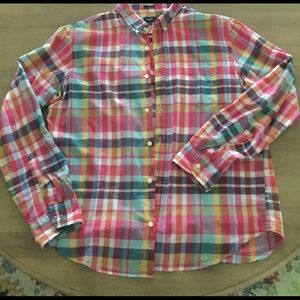 Plaid button down shirt